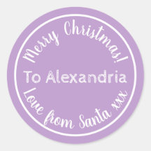 Navidades De Santa Personalizada Purple Lilac
