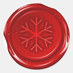 Pegatina Redonda navidades de sobre cera de sellado