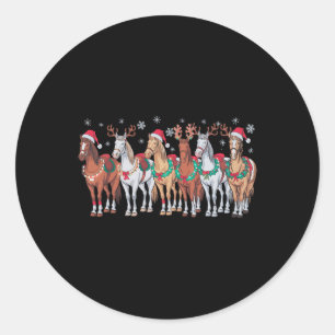 Pegatina Redonda Navidades de Sombrero de Caballo alumbran el amor 