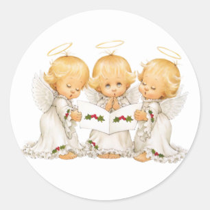 Pegatina Redonda Navidades de Sweet Angels Carols