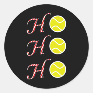Pegatina Redonda Navidades De Tenis T Shirt - sports Ho Ho Holiday