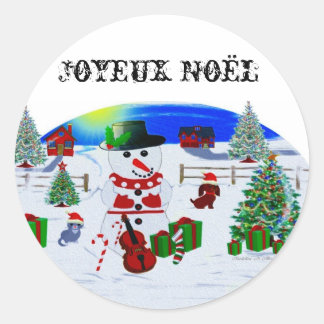 Pegatina Redonda Navidades de un país