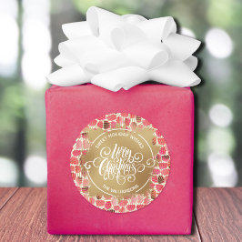 Pegatina Redonda Navidades de vacaciones caseras