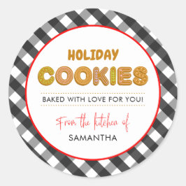 Pegatina Redonda Navidades de vacaciones cocina desde la cocina de