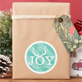 Pegatina Redonda Navidades de vacaciones de Mint Joy
