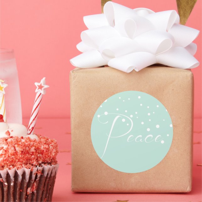 Pegatina Redonda Navidades de vacaciones de paz (Fiesta)