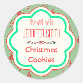 Pegatina Redonda Navidades de vacaciones Panadería Cocina al horno