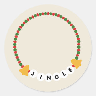 Pegatina Redonda Navidades del brazalete Jingle Bells