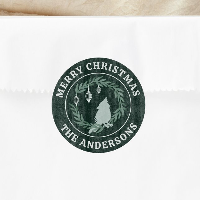 Pegatina Redonda Navidades del Cardenal Personalizado de la Guerra  (Subido por el creador)