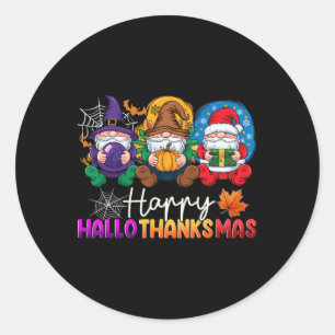 Pegatina Redonda Navidades del Día de Acción de Gracias de Hallowee