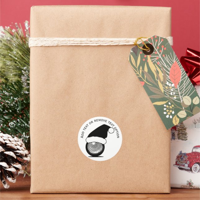 Pegatina Redonda Navidades del Golf Ball (Vacaciones)