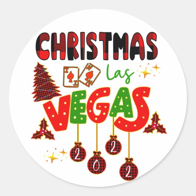 Pegatina Redonda Navidades del grupo Las Vegas coincidiendo con la  (Anverso)