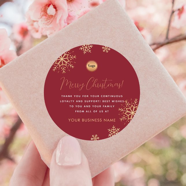 Pegatina Redonda Navidades del logo de la Compañía Personalizado de (Subido por el creador)