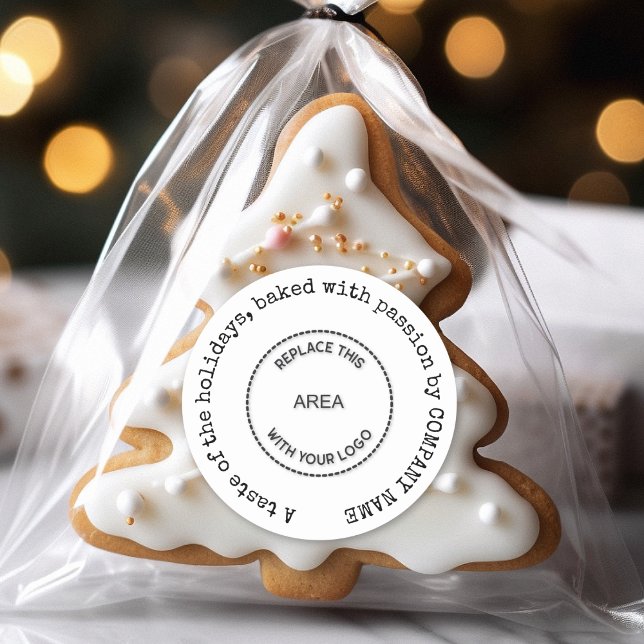Pegatina Redonda Navidades desean el favor del logo con nombre pana (Subido por el creador)