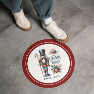 Pegatina Redonda Navidades: Deseos de los Navidades de candy cane