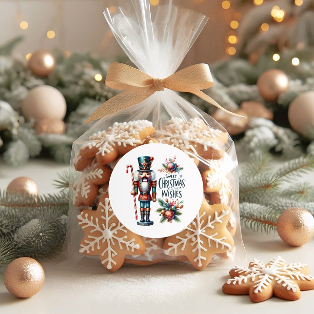 Pegatina Redonda Navidades: Deseos de los Navidades de candy cane (Subido por el creador)