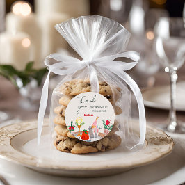 Pegatina Redonda Navidades desprendidos a mano Ducha de novia Graci