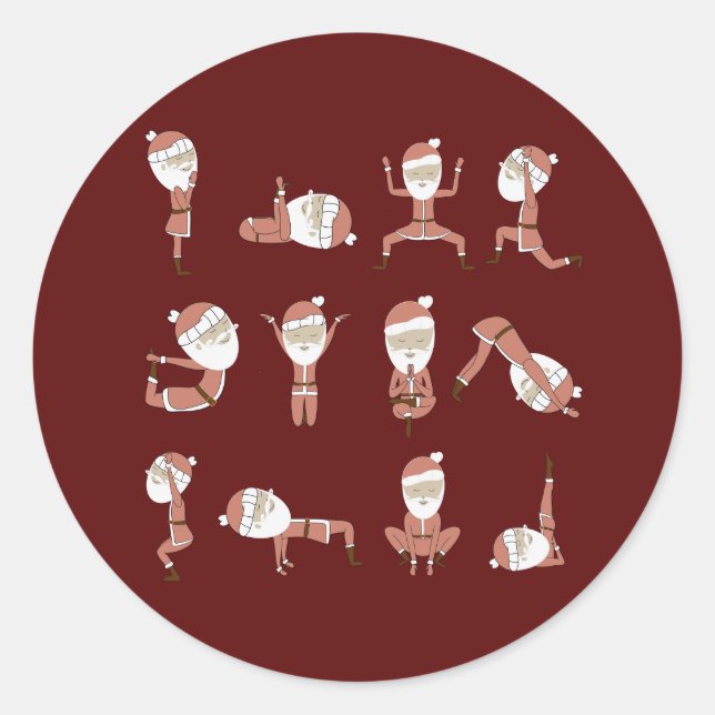 Pegatina Redonda Navidades divertidos (Anverso)