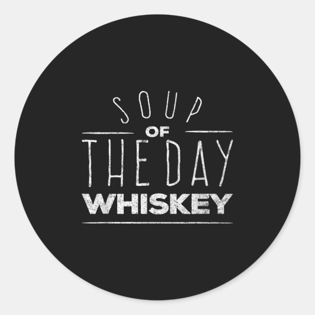 Pegatina Redonda Navidades divertidos bebiendo sopa de regalo del d (Anverso)