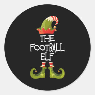 Pegatina Redonda Navidades divertidos dan citas del equipo de fútbo