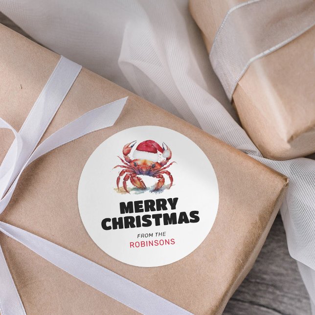 Pegatina Redonda Navidades divertidos de Santa Clawga (Subido por el creador)