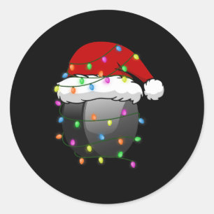 Pegatina Redonda Navidades divertidos Hockey Hockey Hockey Hockey H