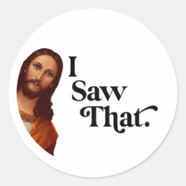 Pegatina Redonda Navidades divertidos, Vi Ese Jesús