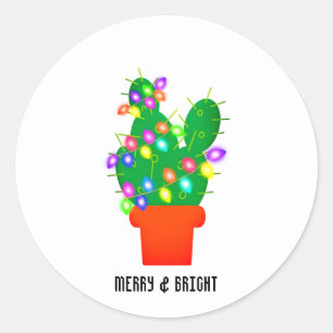 Pegatina Redonda Navidades dulces y brillantes