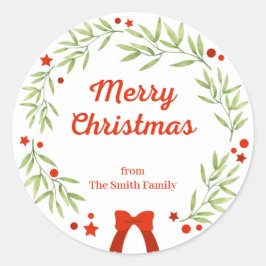 Pegatina Redonda Navidades elegantes coraje y estrellas