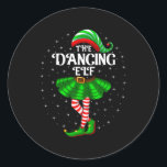 Pegatina Redonda Navidades Elf bailarinas Familia Matando Chicas<br><div class="desc">Navidades Elf bailarinas de danza casadas con mujeres Chicas Navidad danza</div>