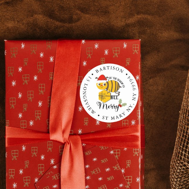 Pegatina Redonda navidades empresa de abejas pequeña empresa (Subido por el creador)