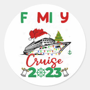 Pegatina Redonda navidades familiares crucero 2023 con ferry cruise