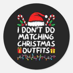 Pegatina Redonda Navidades familiares Parejas que no comparo con Ch