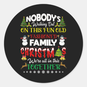 Pegatina Redonda Navidades Familiares Todos Estamos En Esto Juntos