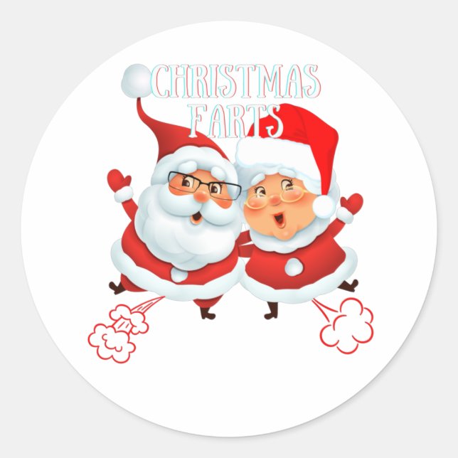 Pegatina Redonda Navidades Farts (Anverso)