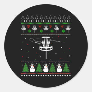 Pegatina Redonda Navidades feos del disco de golf sudan regalos de 