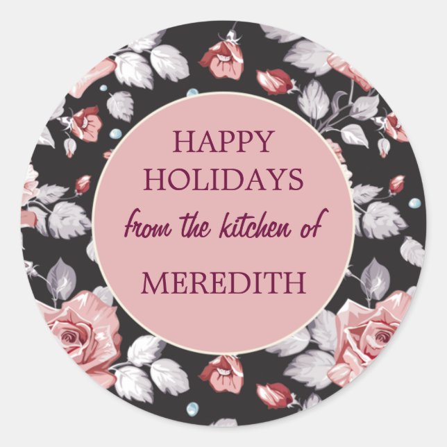 Pegatina Redonda Navidades festejan desde la cocina de (Anverso)