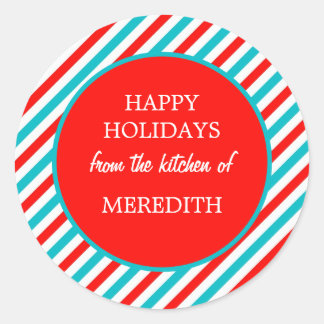 Pegatina Redonda Navidades festejan desde la cocina de
