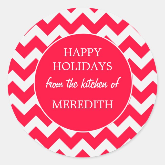 Pegatina Redonda Navidades festejan desde la cocina de (Anverso)