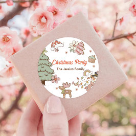 Pegatina Redonda Navidades Fiesta de cookies