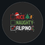 Pegatina Redonda Navidades filipinos traviesos Pajamas Santa Clau<br><div class="desc">Navidades filipinos traviesos Pajamas Santa Claus Xmas</div>