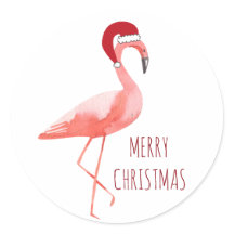 Navidades flamingo Santa desea