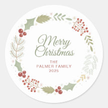 Navidades florales Nombre de la familia Wreath