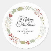 Navidades florales Nombre de la familia Wreath