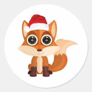 Pegatina Redonda Navidades Fox