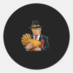 Pegatina Redonda Navidades ganadores de Trump y humor cena X
