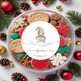 Pegatina Redonda Navidades Gnome