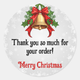 Pegatina Redonda Navidades Gracias Cliente