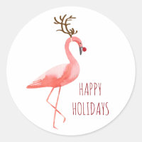 Navidades graciosos flamingo Rudolf deseos de reno