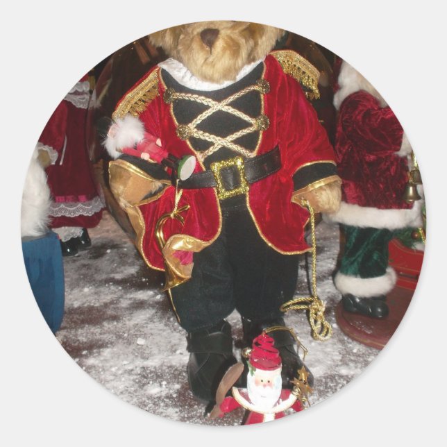 Pegatina Redonda Navidades hermosos regalos tarjetas imagen.JPG (Anverso)